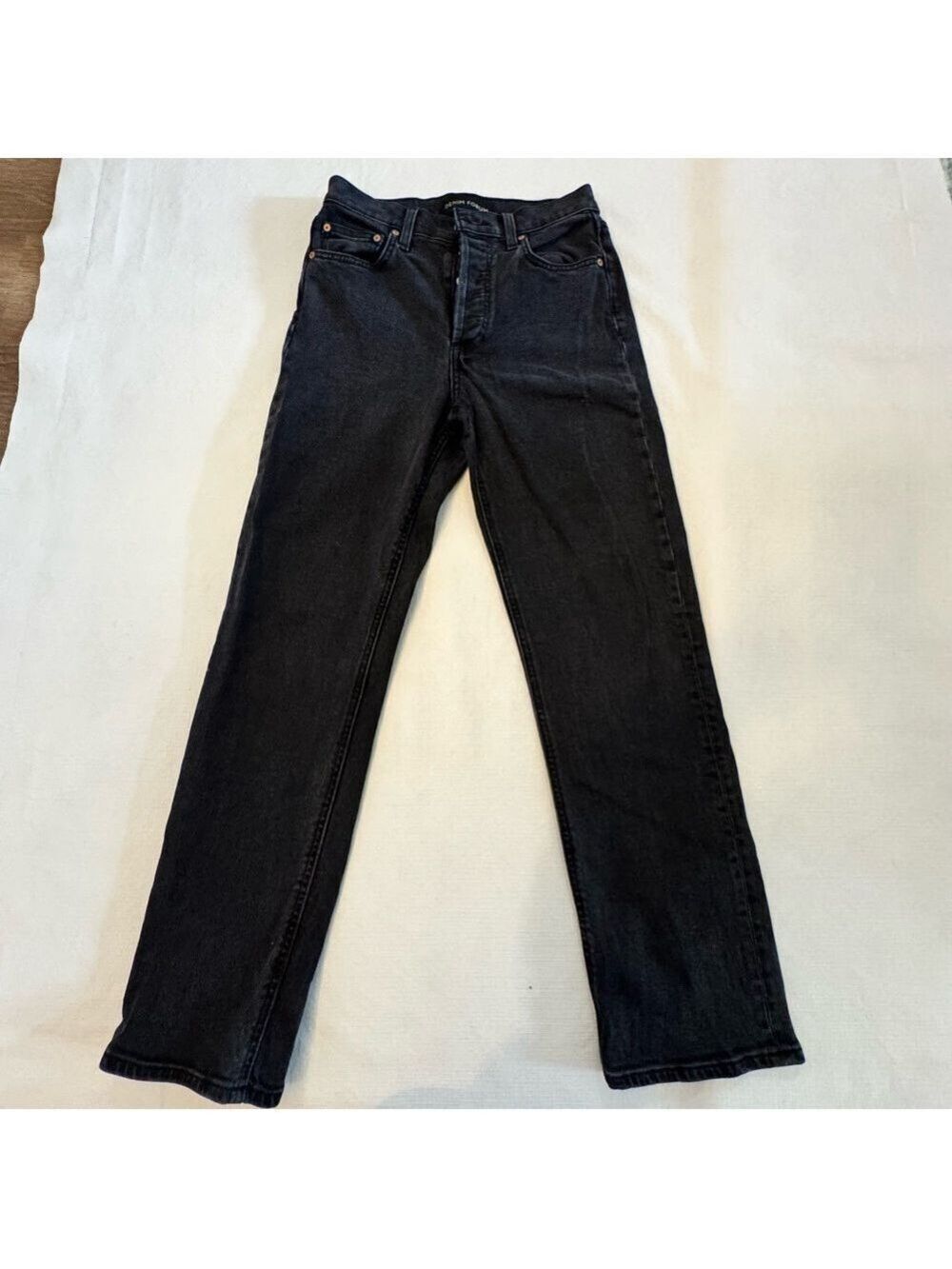 Denim Forum ARLO high Rise Straight Leg Jeans High-Waisted Size 24 - Picture 2 of 11